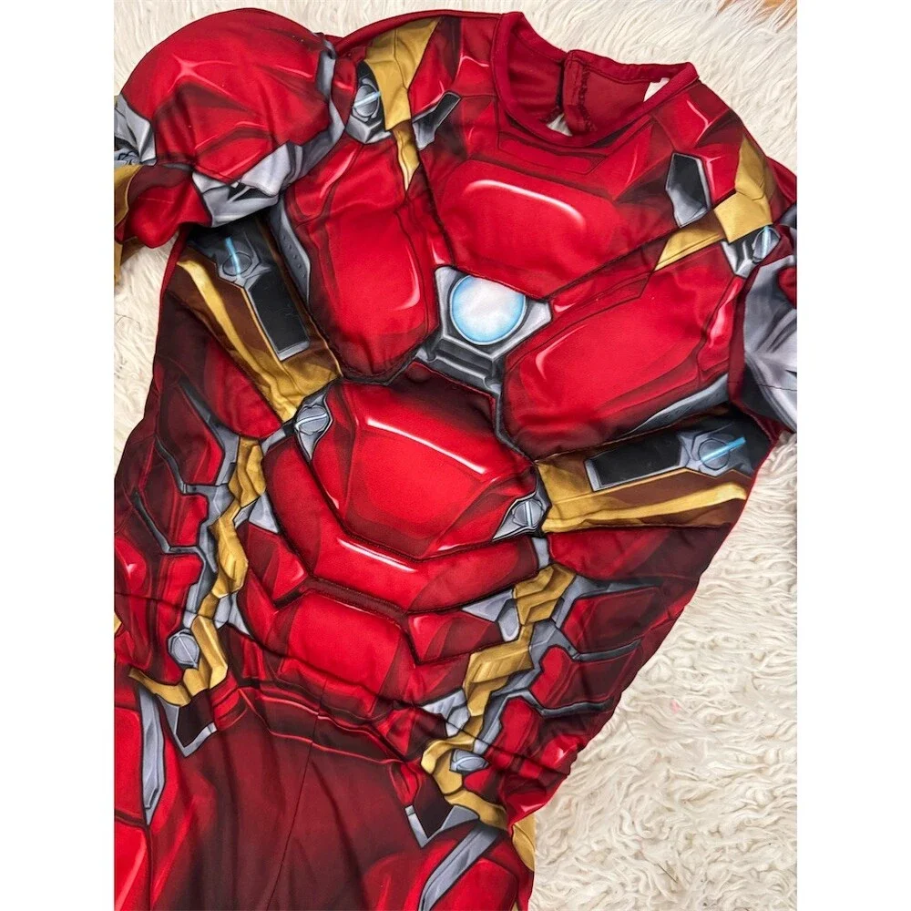 Rubie's Iron Man Civil War Costume Kids Size M Red Gold Padded Muscle Chest